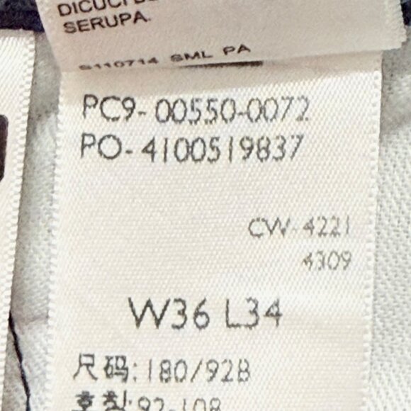 Levi's Men's 550 Relaxed Straight Stretch Blue Navy Denim Jeans 36x34 NWT - Picture 6 of 11